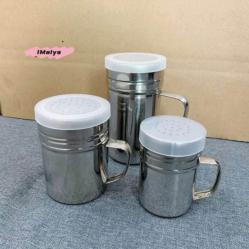 M-1Pcs - Salero y Azucarero con Asa, Utensilios de Cocina Multiusos de Acero Inoxidable, Especiero, Pimentero, Tarro para Especias, Recipiente para Condimentos
