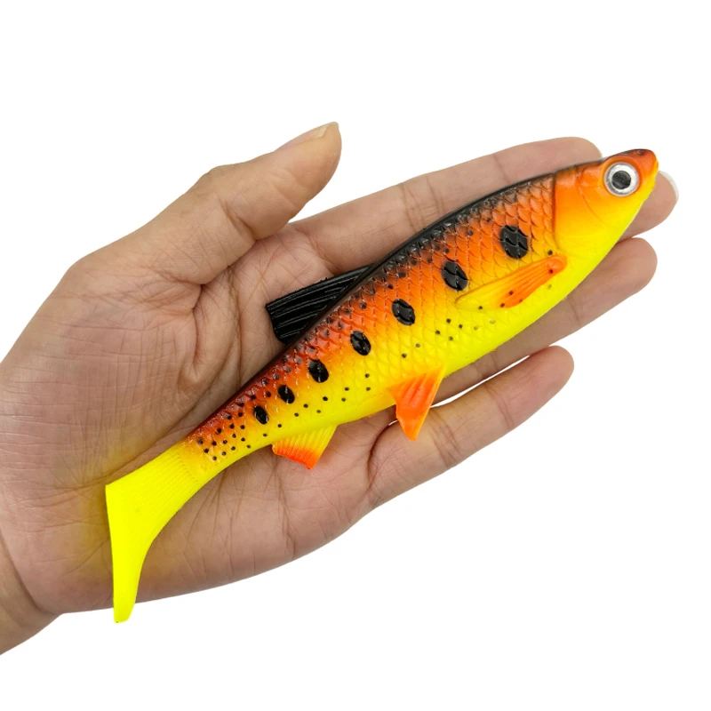 T-Tail Großer Weichköder für Süß- und Salzwasser, 15cm/36,5g Geeignet zum Angeln auf Barsch, Shad und Meeresfischköder – Detail 6
