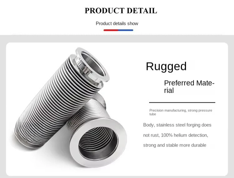 Stainless Steel Polished Low Pressure 150 Grade Vacuum Flexible Hose Fittings