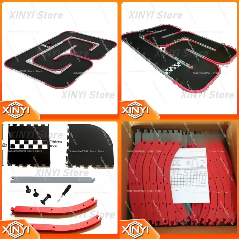 EVA6 Flat 4WD Car Track Set for Miniature Drift Racing for MA 020 AWD compatible drift track kit for RC car racing track set
