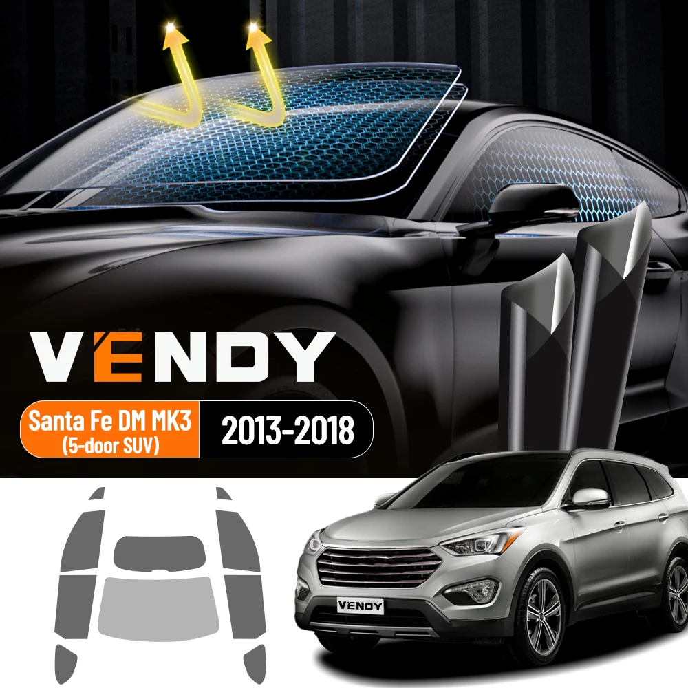 

For Hyundai Santa Fe DM MK3 2013-2018 Pre-Cut Easy Install Car Window Tint Film Kit Solar Tinted Privacy,Heat & UV Protection