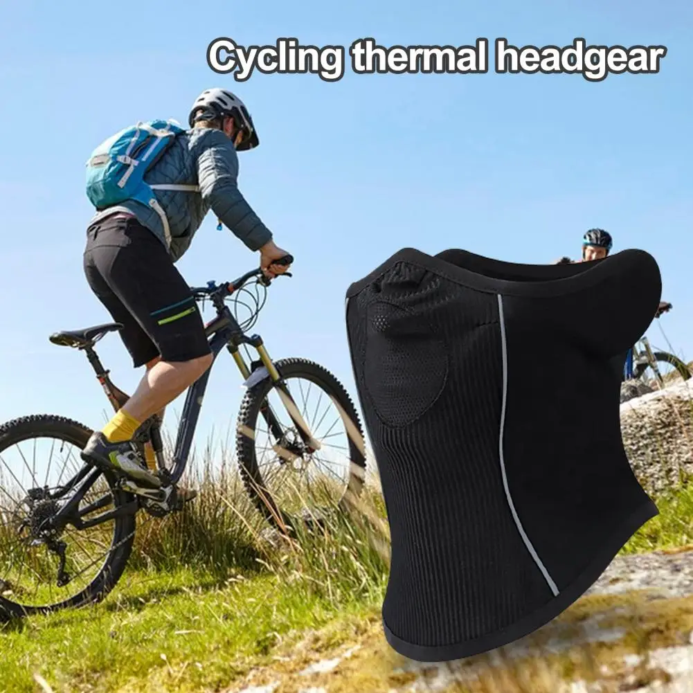 Breathable Mesh Neck Gaiter Reflective Strip Neck Gaiter Outdoor Riding Neck Warmer With Fleece Lining For Autumn Крышка Шеи