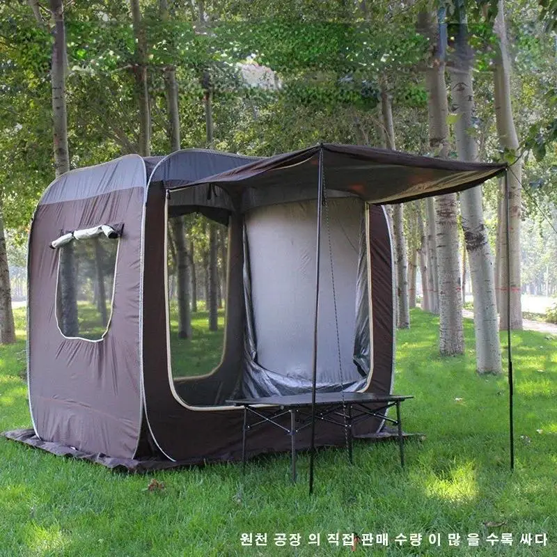 SUV Beach Canopy Fishing Awning Pergola Car Rear Extended Tent Automatic Pop Up 4-6 Person Self Driving Outdoor Camping Shelter