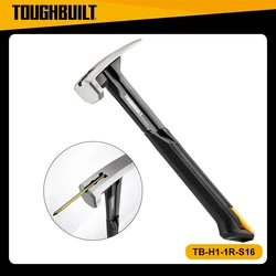 TOUGHBUILT TB-H1-1R-S18 Steel Rip Hammer 16 OZ 18OZ with Smooth Face Plastic Non-slip Handle Claw Hammer TB-H1-1R-S16