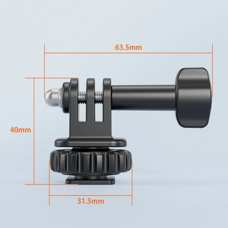 Universal 1/4 Screw Hole Mount Adapter For Hero13/12/11 Action Cameras Compatible for Tripod Accessories Double Claw Mount