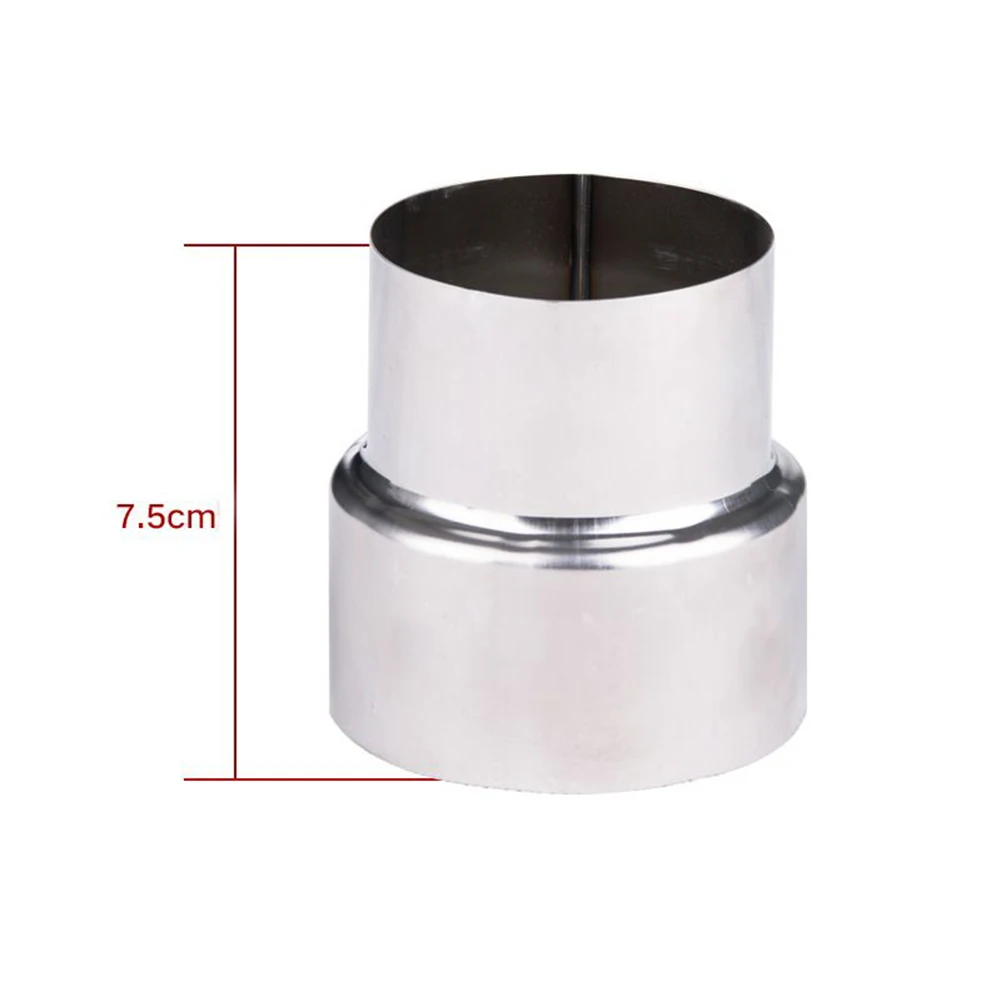 1pc Stove Pipe Extension Reduction Stainless Steel Flue Pipe Reducer Tubing Connector Chimney Adaptor 60/70/80/90/100/110/120mm