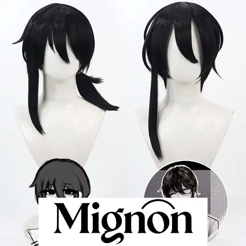 

Наголовник Mo Chengwei, парик для косплея, черные шипы, длинные бакенбарды, силиконовая кожа головы, подарок на Хэллоуин