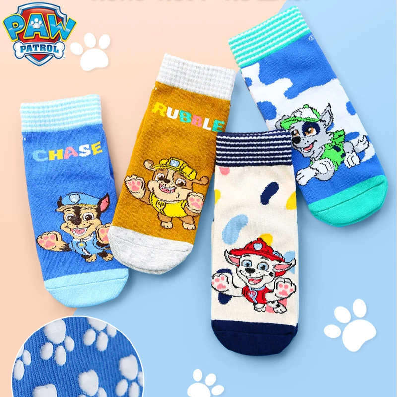 Genuine Paw Patrol calzini da pavimento per bambini calzini in cotone primavera autunno quattro stagioni calzini da passeggio per bambini con fondo