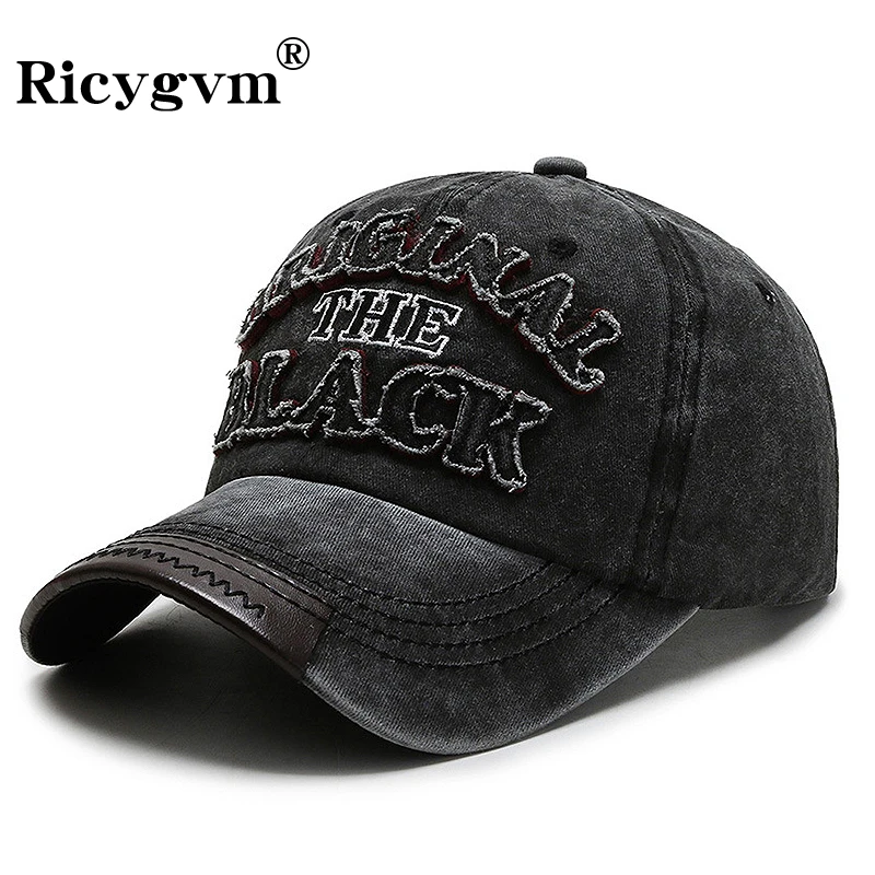 Retro Letter Embroidery Baseball Caps Spring Summer Men Women