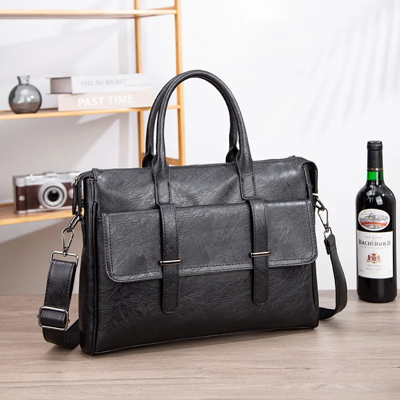 حقائب يد للأعمال الجديدة الرجال حقيبة فاخرة موضة بولي Leather جلد الرجال مقبض علوي حقيبة حزام الكتف حقيبة كروسبودي حقائب رجالي