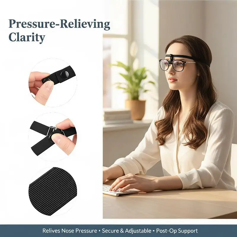 Broken Nose Patient Eyeglass Holder Comfortable Non-slip Band for Rhinoplasty Daily Recovery Care