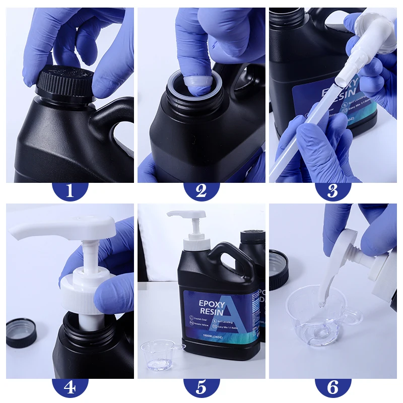 2000ML Epoxy Resin Kit 1:1 Ratio Crystal Clear Epoxy Resin Bubble-Free Anti-Yellowing Resin for Casting, DIY, Resin Art, Molds