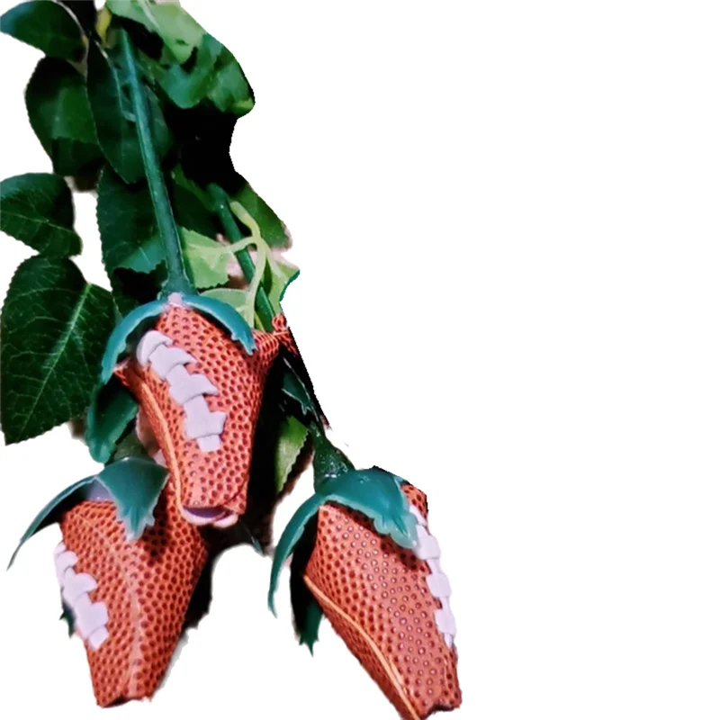 Спортивная кожаная роза, персонализированная роза для софтбола, искусственный цветок для софтбола, подарок на день матери для любителей софтбола-A77G