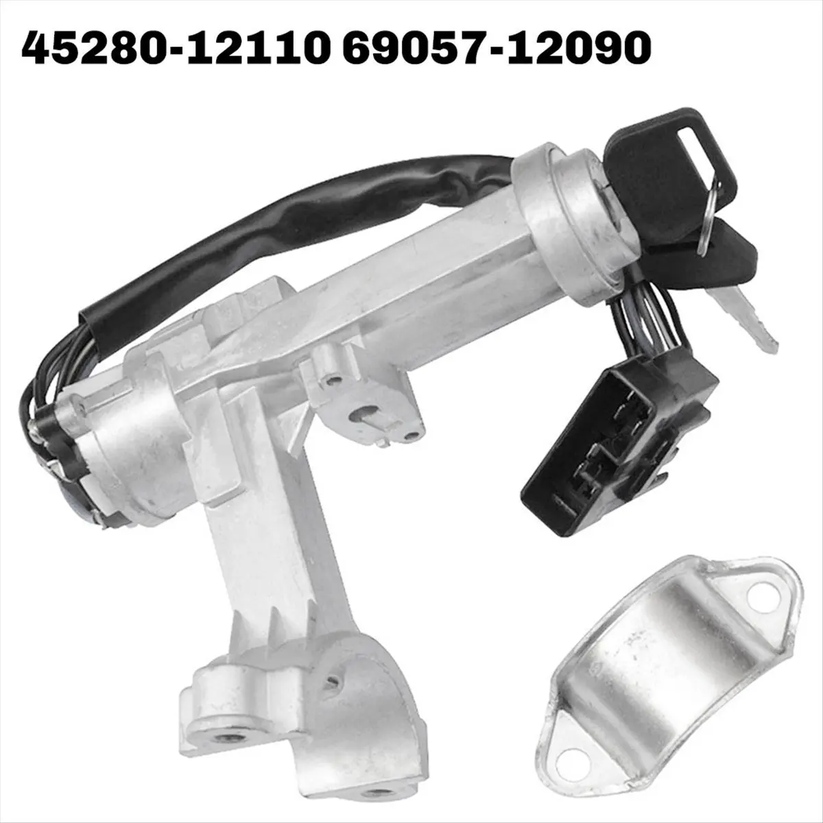 💥L96A Car Ignition Switch Assembly Door Lock Set with 2 Keys 45280-12110 69057-12090 for Toyota Hiace,Corolla EE90 view 6