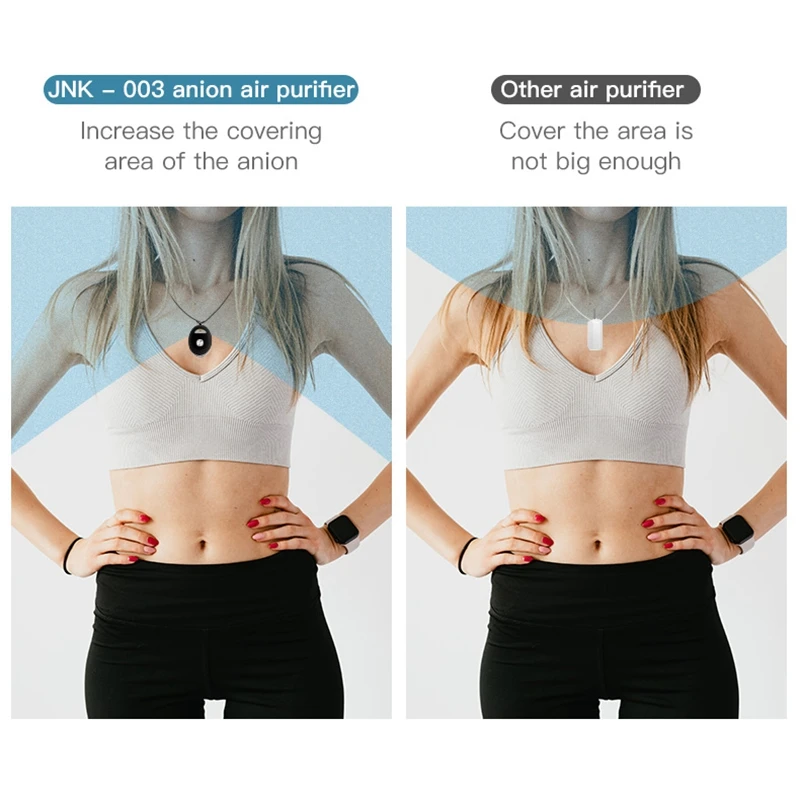 สร้อยคอเครื่องกรองอากาศเครื่องสร้างประจุลบขนาดเล็กแบบพกพาน้ำหอมปรับอากาศเครื่องกำเนิดไอออนลบ
