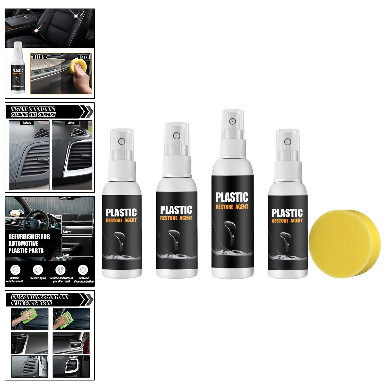 Plastic Restorer, Car Plastic Parts Refurbish Agent ,Revitalizing Coating