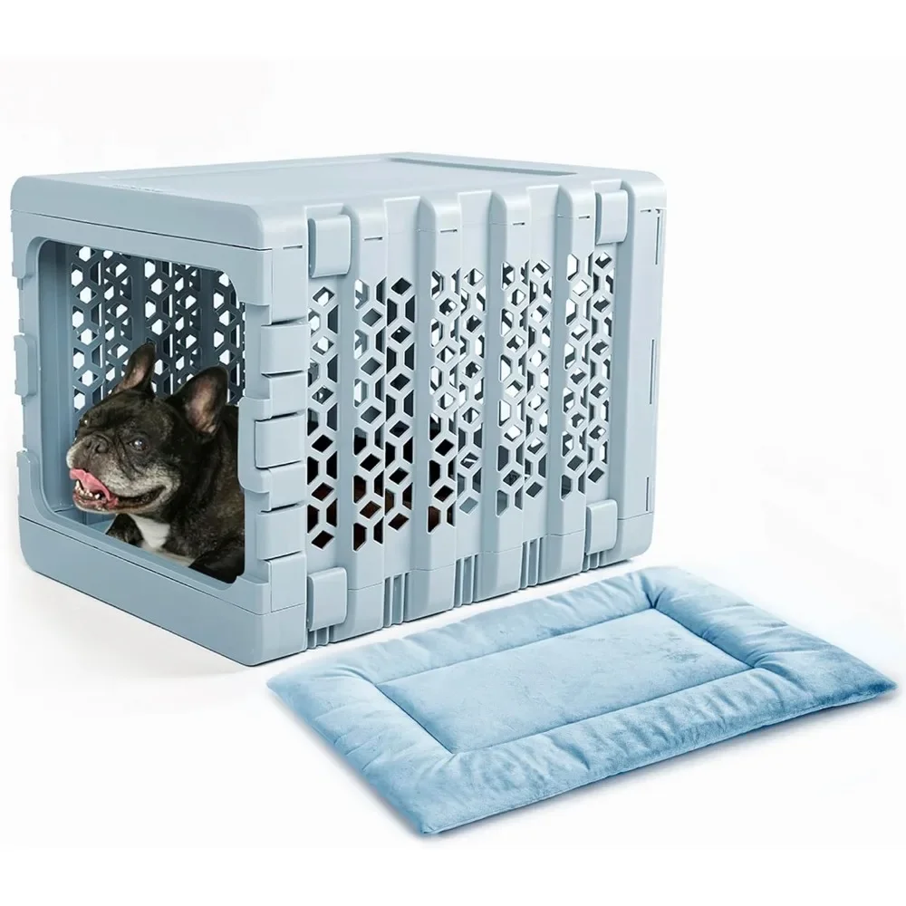 

Collapsible Dog Crate + Washable Dog Bed - Stylish Pet Crate with Comfortable PAWD Pad - Safe Indoor Puppy - Lightweight,Compact