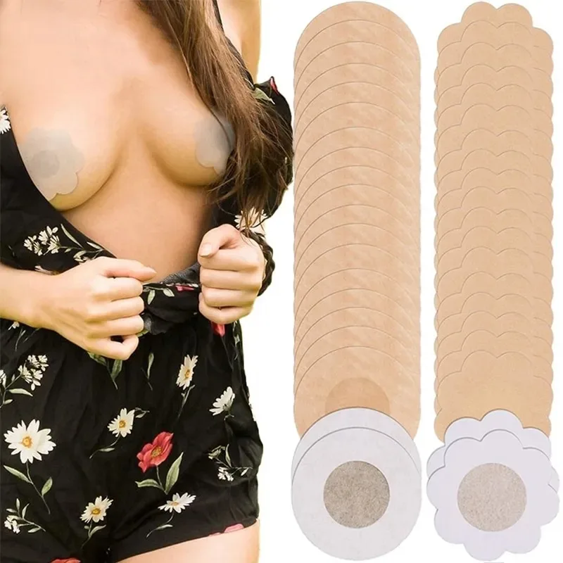 Women Invisible Breast Lift Tape Overlays on Bra Sexy Nipple Stickers Chest Covers Adhesivo Bra Nipple Pasties Protection Insert