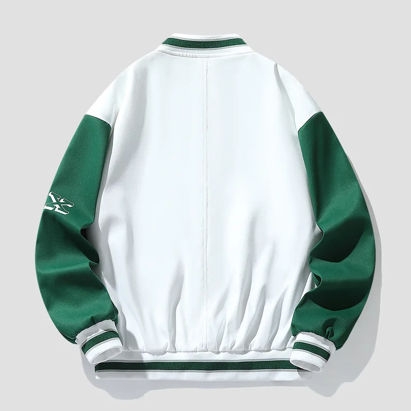 Spring autumn trend handsome colorful baseball collar jacket plus size loose casual 170kg 10xl Youth student jacket 7XL 8XL 9XL