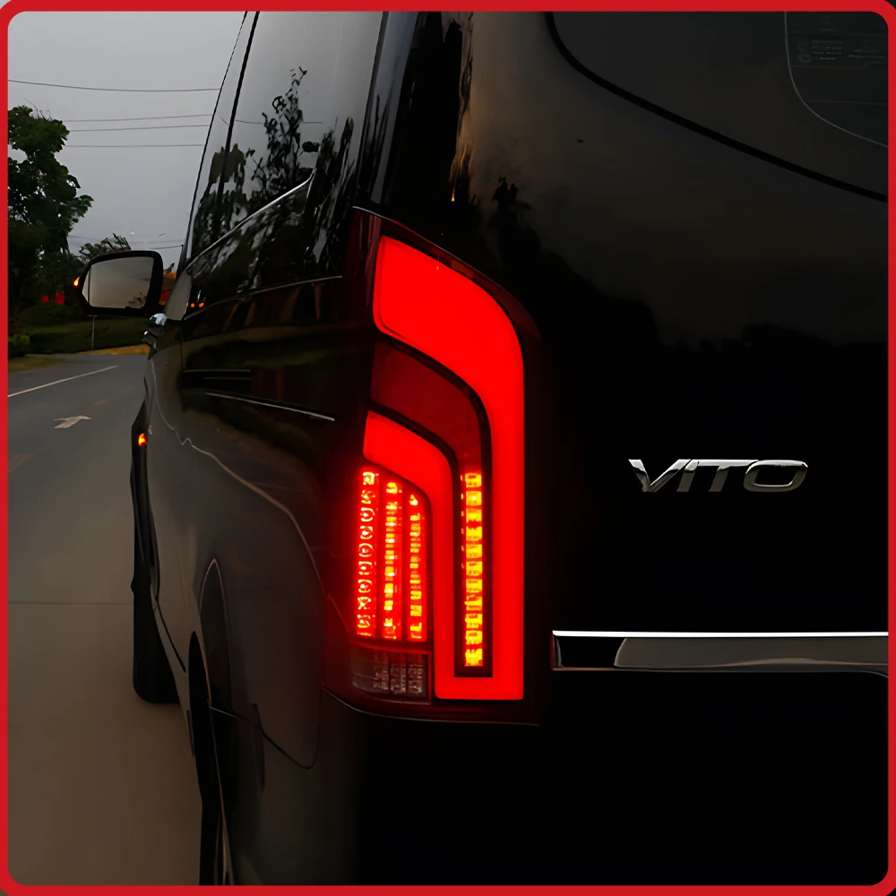 For Mercedes-Benz Vito W447 2016-2023 Car Tail Light Assembly Upgrade LED Dynamic Flow Brake Light Tool Accessories