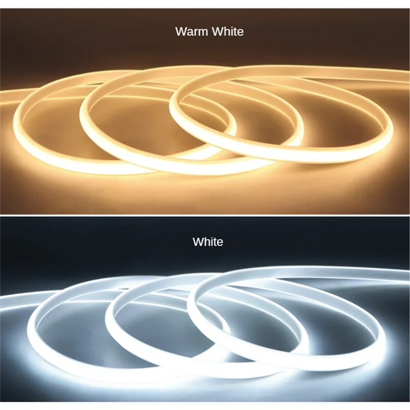 

【HOT】LED Backlight Light Strip COB Strip Lights Vanity Lights Bathroom Dressing Table Room White 5M EU Plug