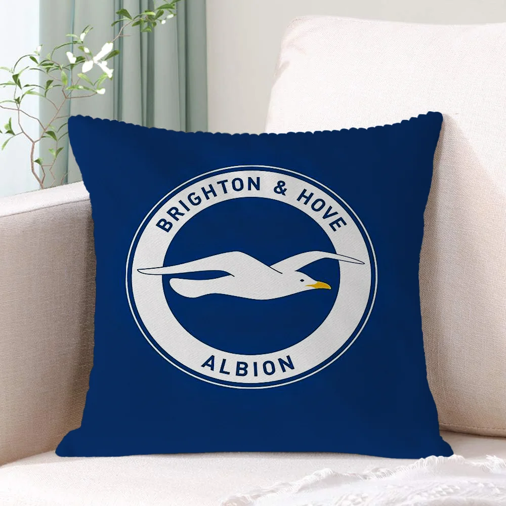 Football Decorative Pillow Covers Decorative Luxury B-Brighton Hove AlbionS Room Decorating Items Living Room Decoration Home