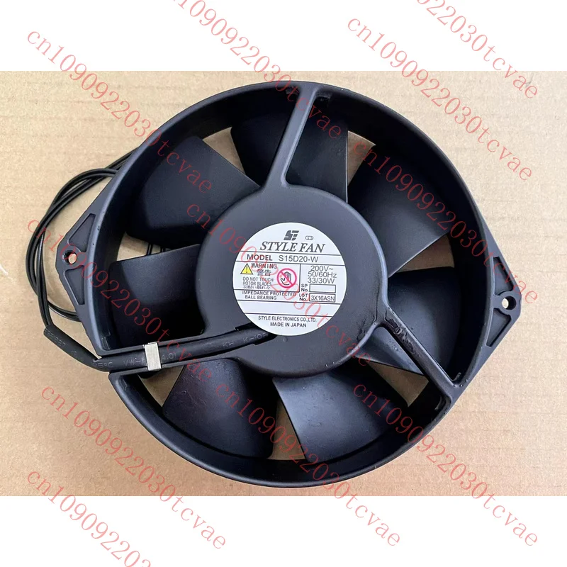 

For STYLE COOLING FAN S15D20-W 200V 50/60Hz 33/30W