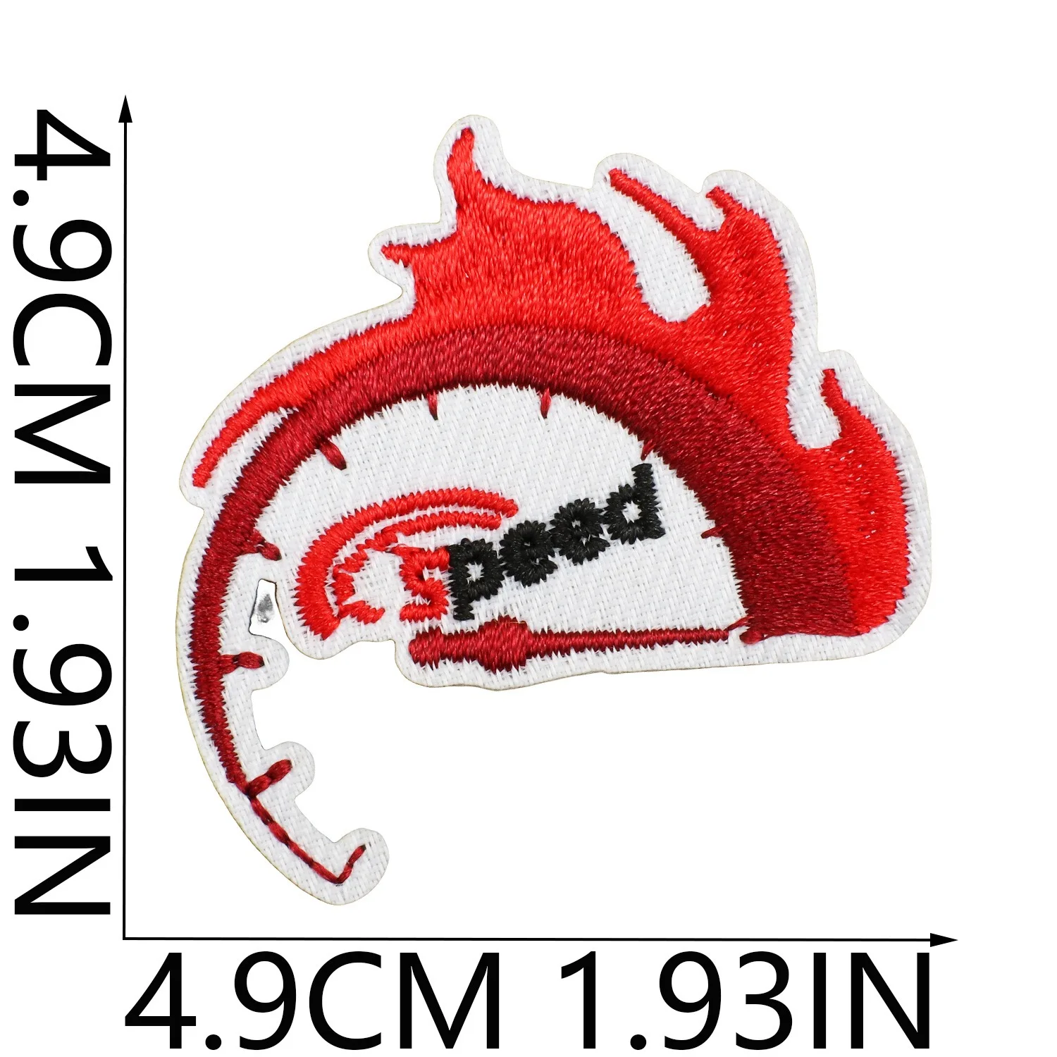 1Pcs Cartoon Race Car Flag Thermoadhesive Patches Embroidery Iron On Clothes Jeans Apparel Decoration Appliques Sewing Clothing