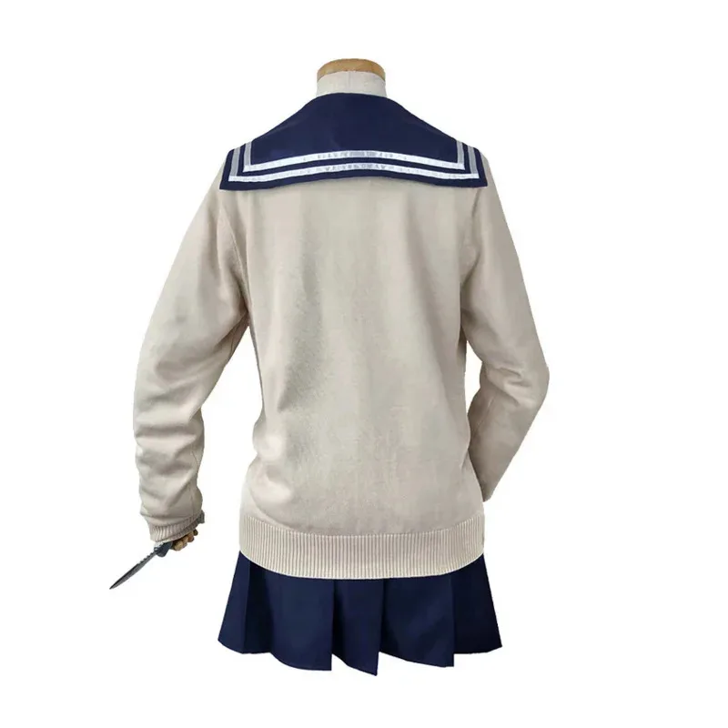 2025 New Anime My Hero Academia Himiko Toga Cosplay Costume Sailor Suit Dress Skirt Wig Props Cross My Body Woman Sweater Un ★ ★