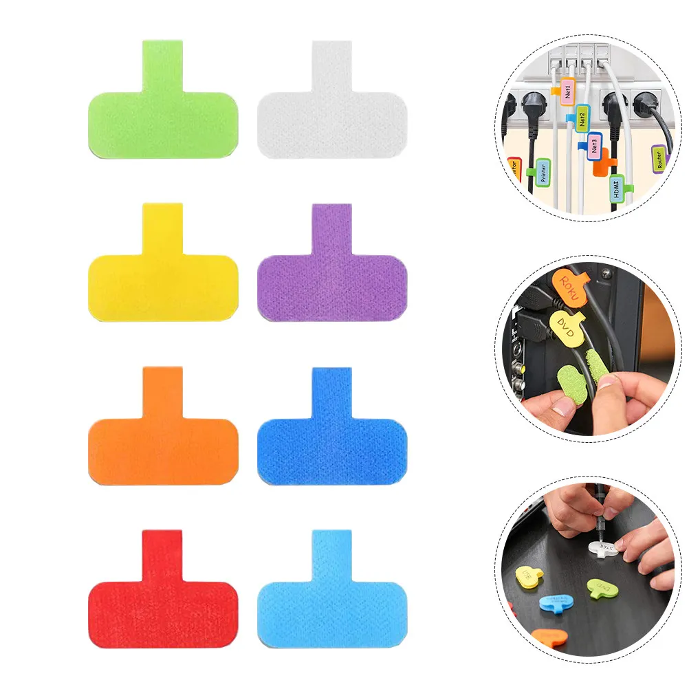 20Pcs Nylon Cable Labels Cord Organizer Tags Flexible Cable Straps for Charging Cords Data Line Identification