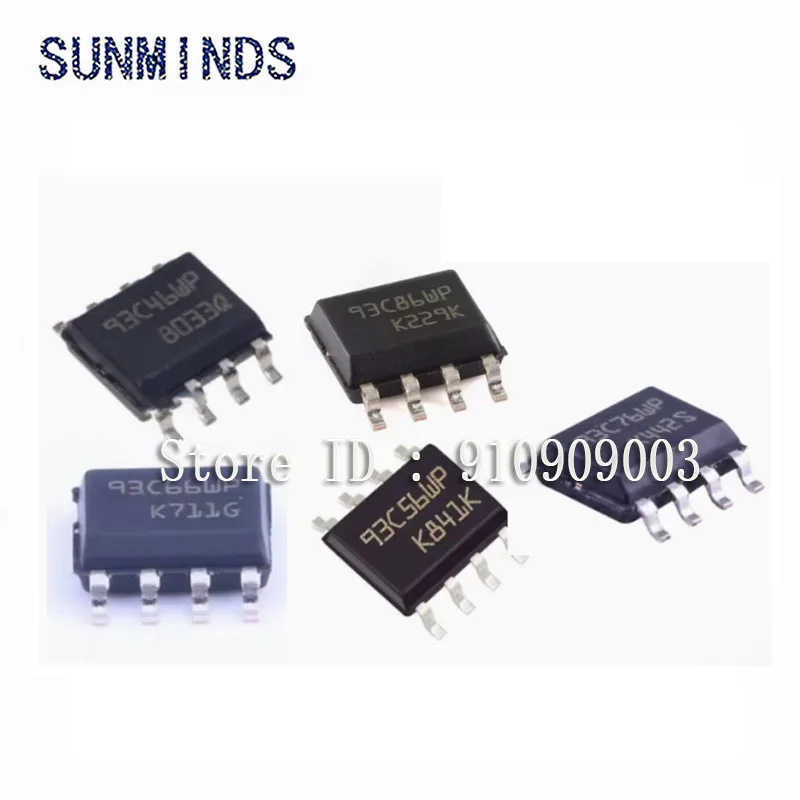 new original 10pcs 93C46  93C56  93C66  93c76  93c86  SOP-8  cars storage chip  {each model 2pcs.}