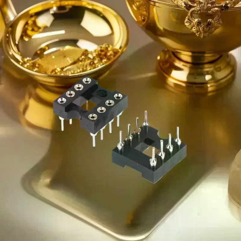 

New Original 8 PIN 8PIN 8P Round Hole DIP IC Sockets Adaptor Solder Type DIP-8 Round IC SOCKET