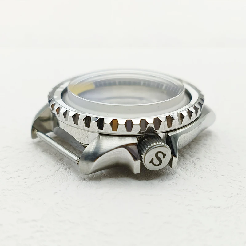 42mm SKX007 Watch Case Dome Sapphire Crystal Glass Case Fit for NH35 NH36 4R Movement With Bezel Insert Men Watch Repair Parts