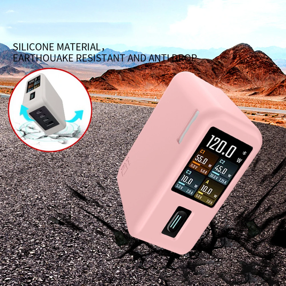 1pc Charging Head Silicone Cover 7.8x6.9x3.6cm For CUKTECH No.10 Charger Dustproof Dropproof Full Coverage Protective Cover