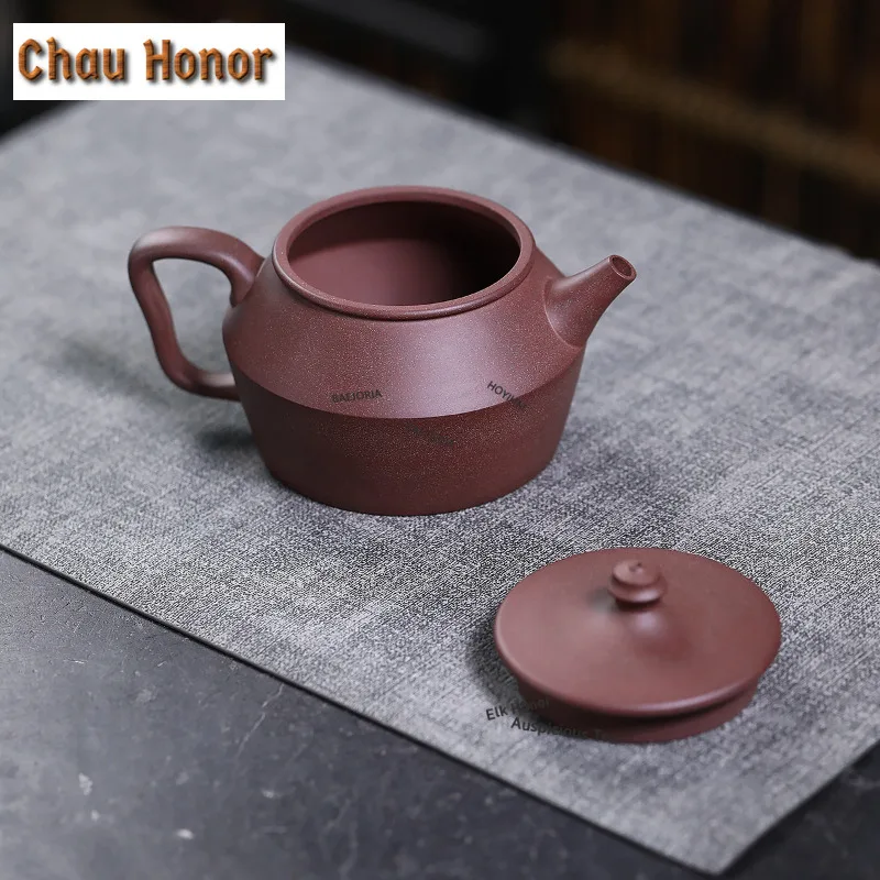 430ml Elegant Yixing Purple Clay Teapots Handmade Pot Raw Ore Sweat Mud Kettle With Filter Chinese Zisha Tea Set Collection Gift