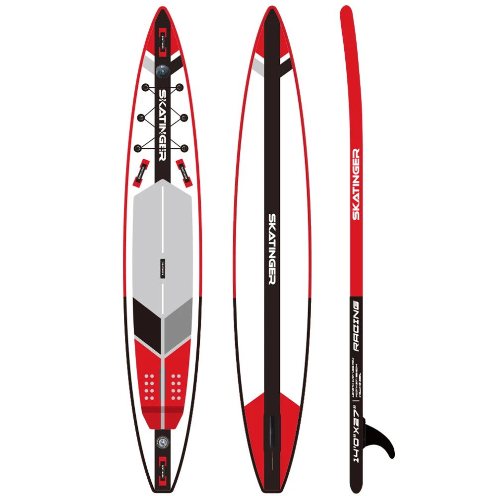 

Skatinger china manufacture 14 feet paddleboard sup racing sub board surfboard for sale