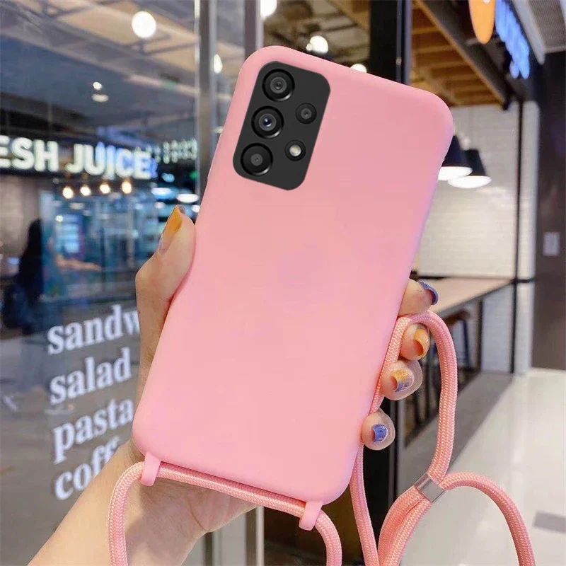 Lanyard Fall Für Samsung Galaxy A54 A14 A34 A13 A33 A53 A73 A12 A52 A32 A51 A71 S23 S22 S21 Plus S20 FE Soft Cover – Detail 5