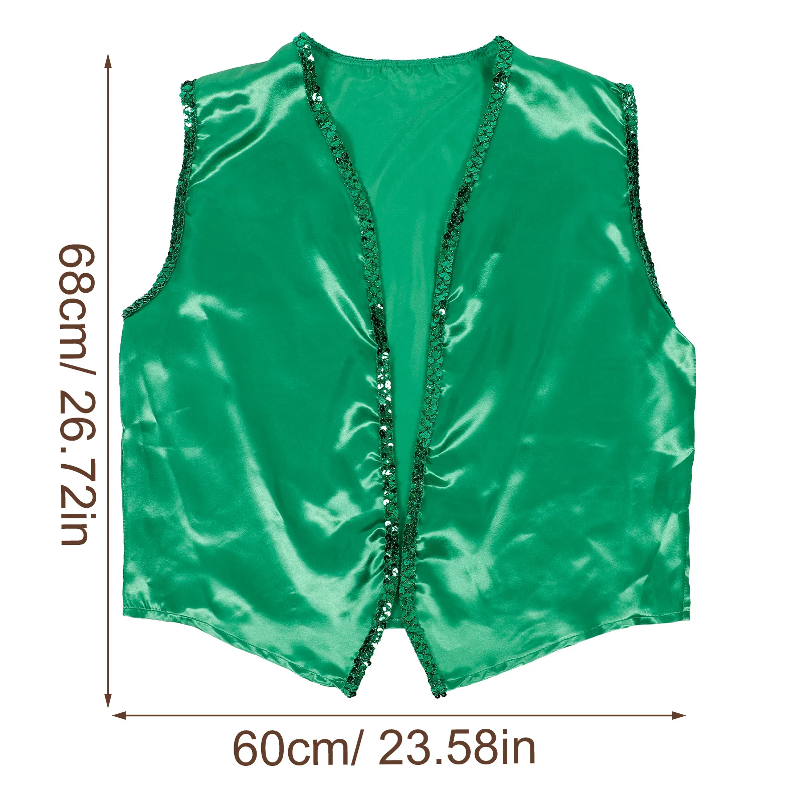 1Set Rompi St. Patrick dengan Dasi Kupu-kupu Dekoratif, Set Kostum Pesta Cosplay, Rompi Hijau, Rompi Hari St. Patrick