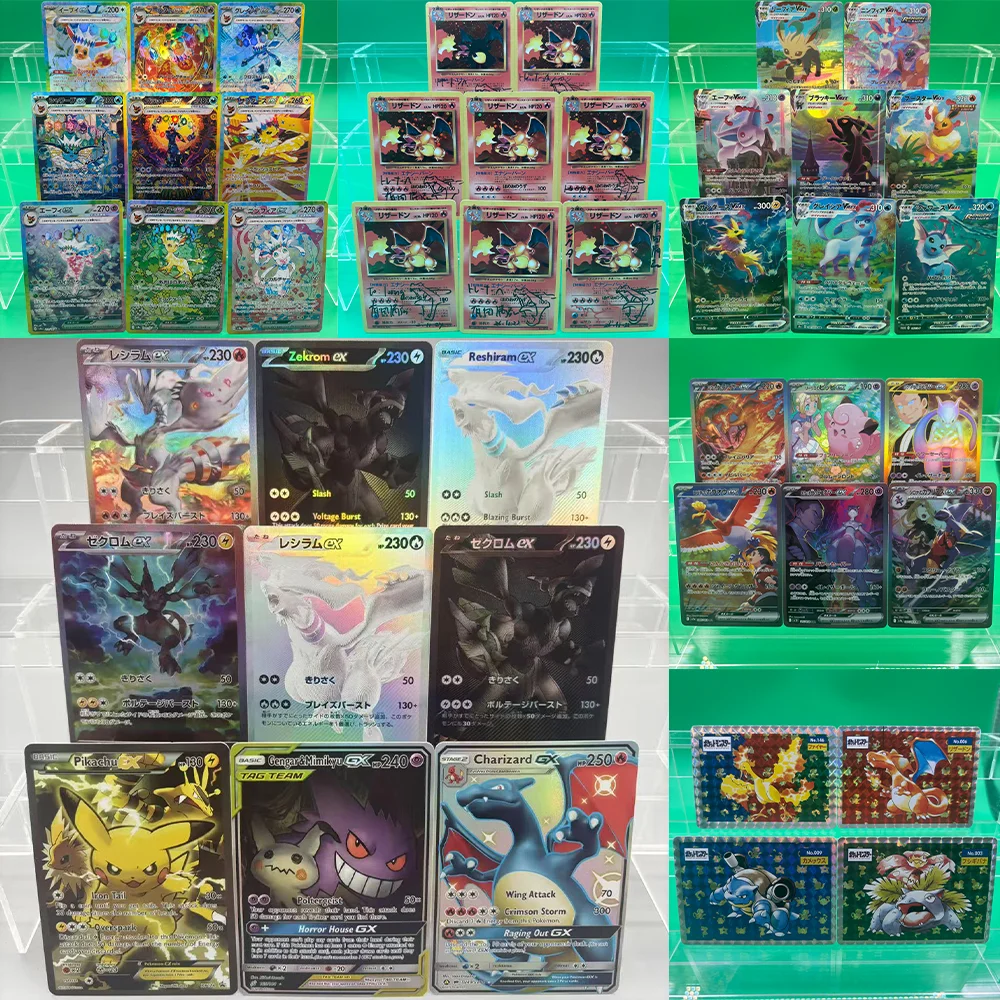 Collection Cards  Van Gogh Zekrom ex DIY Self Made Single Card Classic Game Anime Card Gift Toy