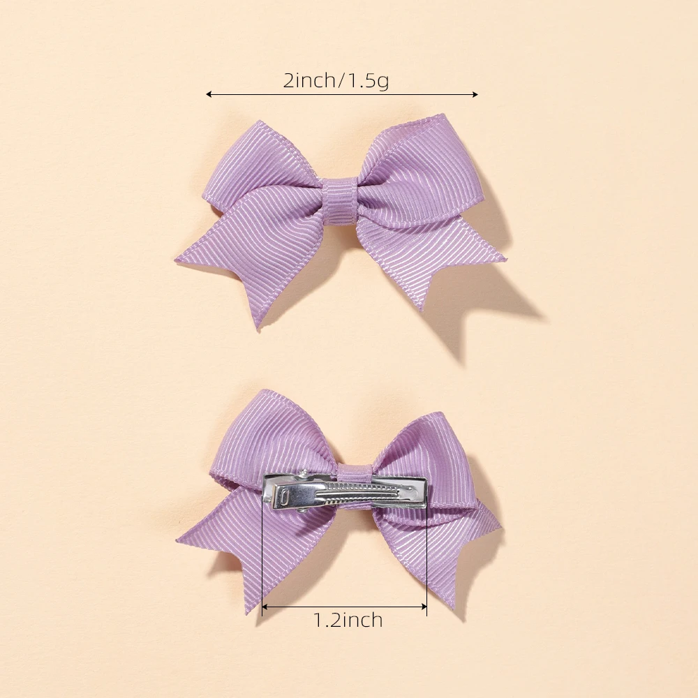 24pcs/set Bow Tail All Inclusive Hair Clips Cute Fashionable Solid color Hair Clips Headwear Hair Accessories Hair Clips