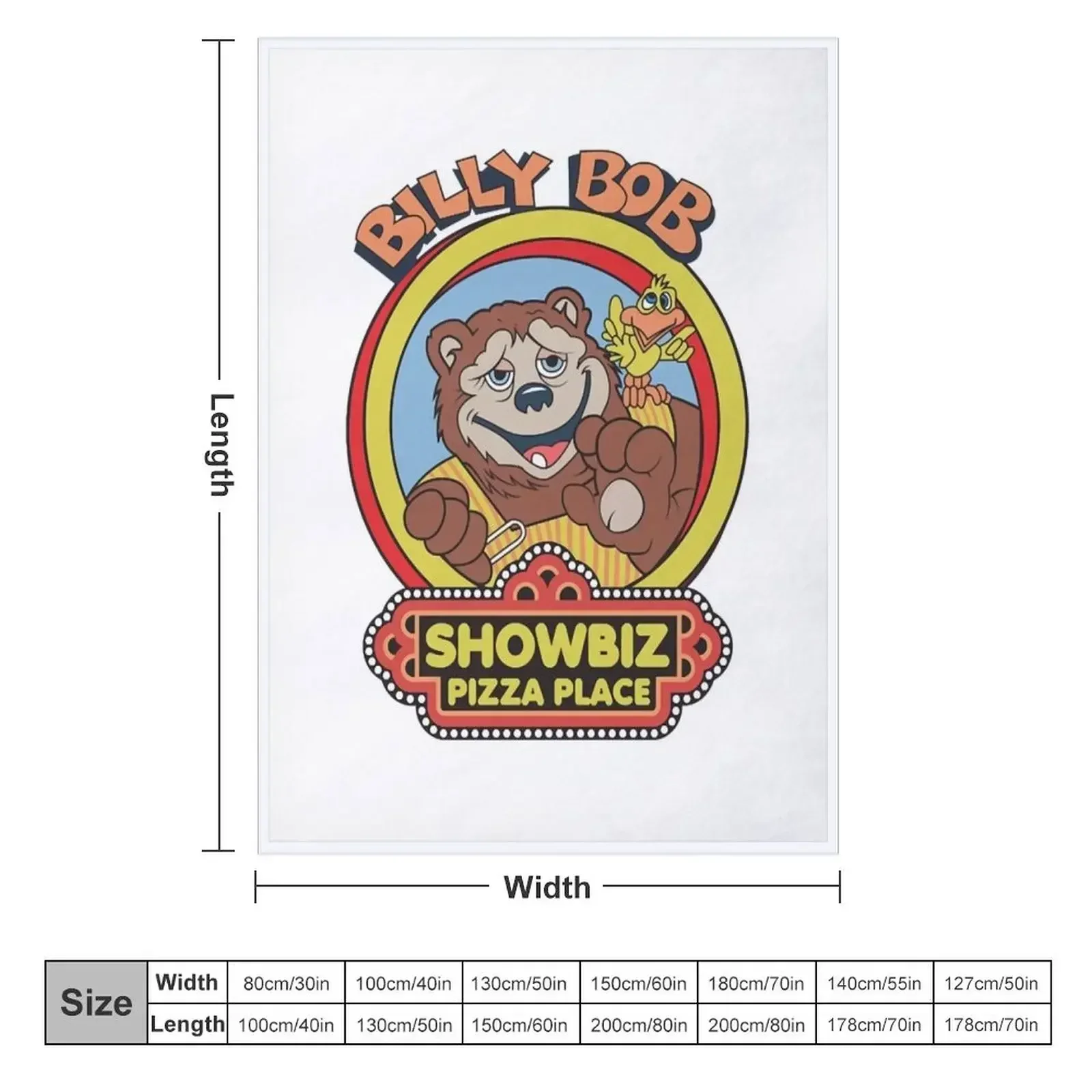 Showbiz Pizza Billy Bob Throw Blanket Cute Plaid For Baby Luxury Retros Blankets