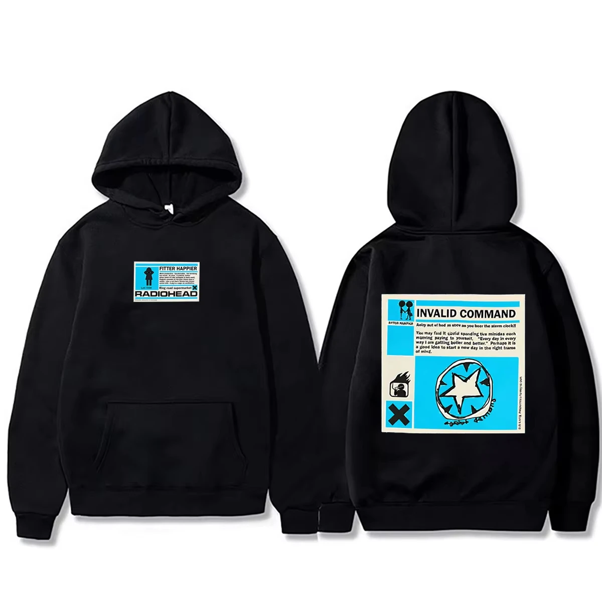 Hot Sale Rock Band Radiohead OK Computer Hoodie Men Women's Hip Hop Casual Oversized Streetwear Perfect for Commute & Loungewear