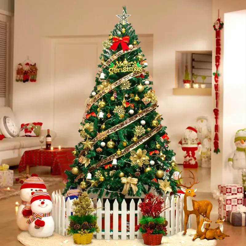 Luxury Artificial Christmas Tree 1.5m 1.8m 2.4m 3m Xmas Home Decoration Ornament Holiday Party Scene Setup New Style