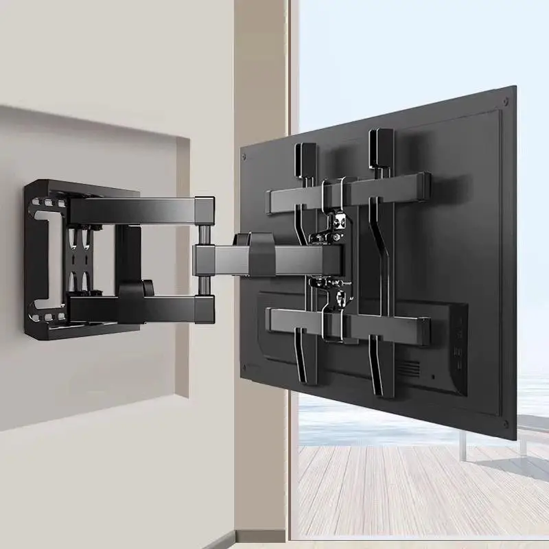 

Ultra-thin TV hanger, telescopic and rotating, mobile wall-mounted bracket, wall-mounted