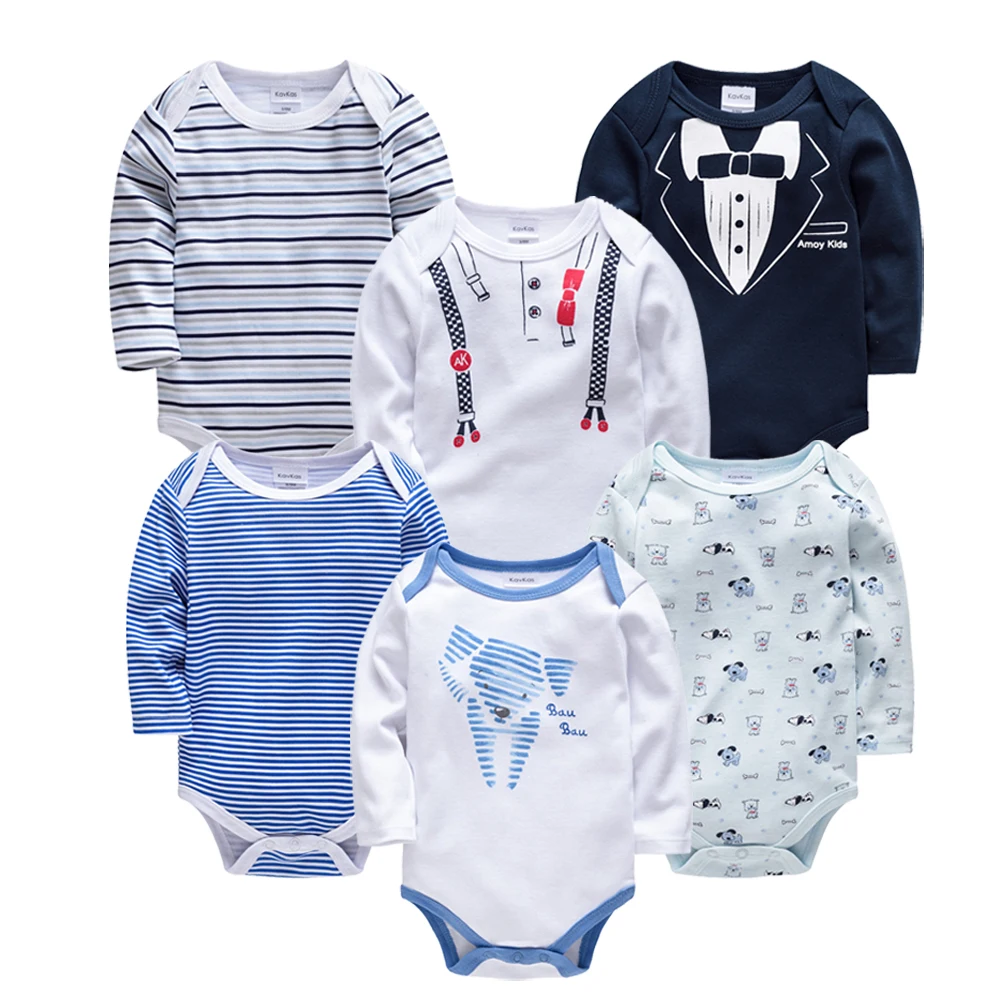 

Kavkas Infant Cotton Baby Boy Clothes Gentleman Deisgn 0-24 Months 3/6 pcs a set Newborn Girls Clothes