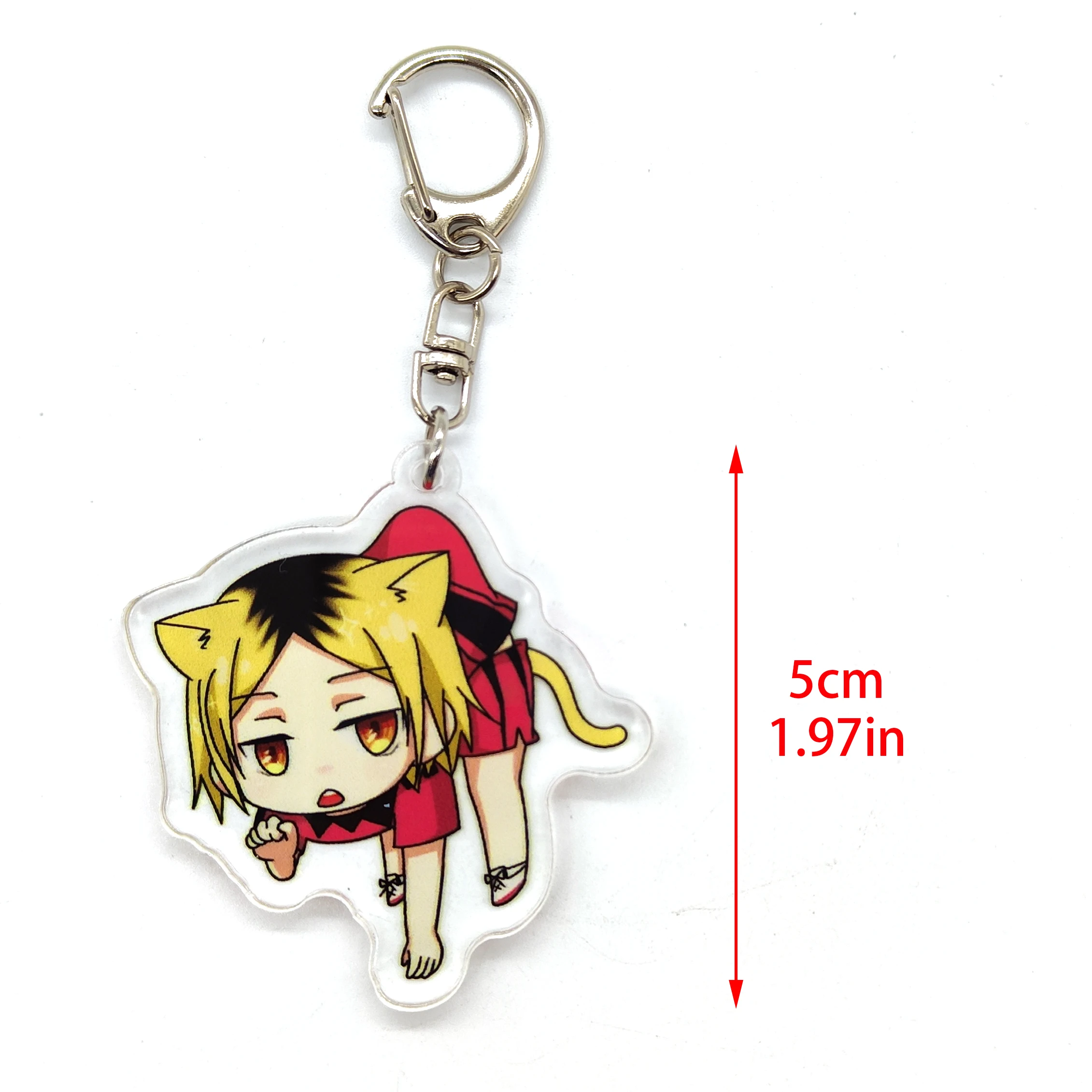 Anime Keychains Haikyuu Man Keychain Bags Women Key Ring Chain for Pants Kids Pendant Fashion Hinata Shoyo Kozume Kenma Brelok