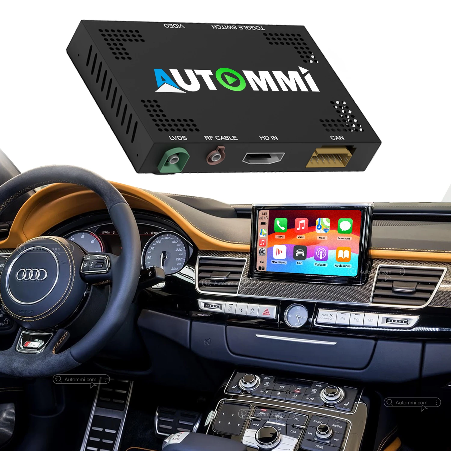 Autommi A8 D4 D3 S8 Wireless Multimedia Android Auto CarPlay Module Q2 Q3 Q5 Q7 A3 A4 A5 A6 C7 A7 S4 S5 S6 S7