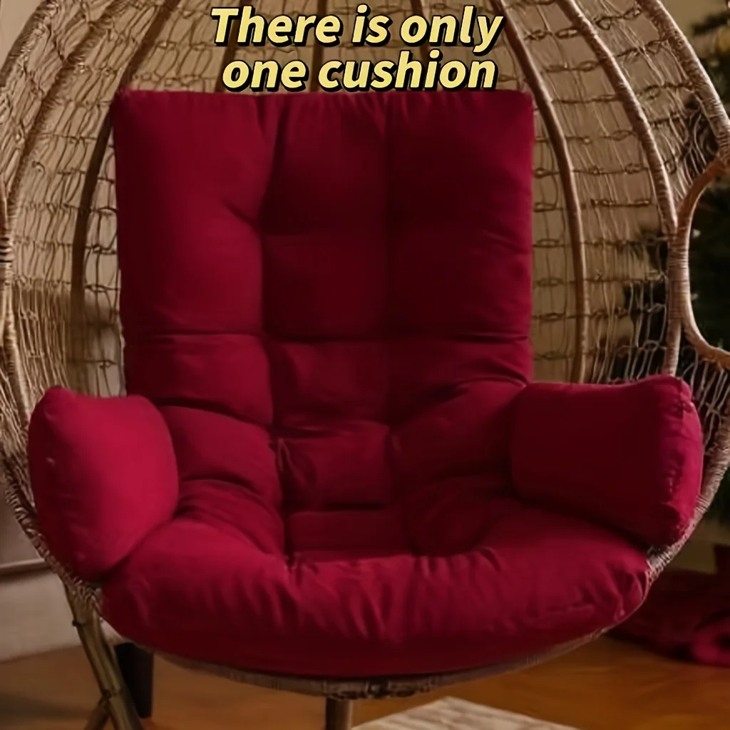 Outdoor Swing Seat Cushion Thicken Armrest Recliner Cushion Rocking Chair Backrest Cushion for Hanging Chairs Garden Furniture