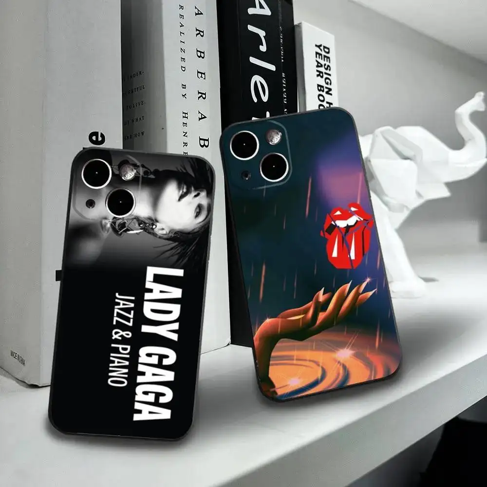 

Singer L-Lady Gaga Phone Case For iPhone16,15,14,13,12 Mini 11 Pro XR,X,XS,MAX 7,8 Plus Silicone Cover Soft Black