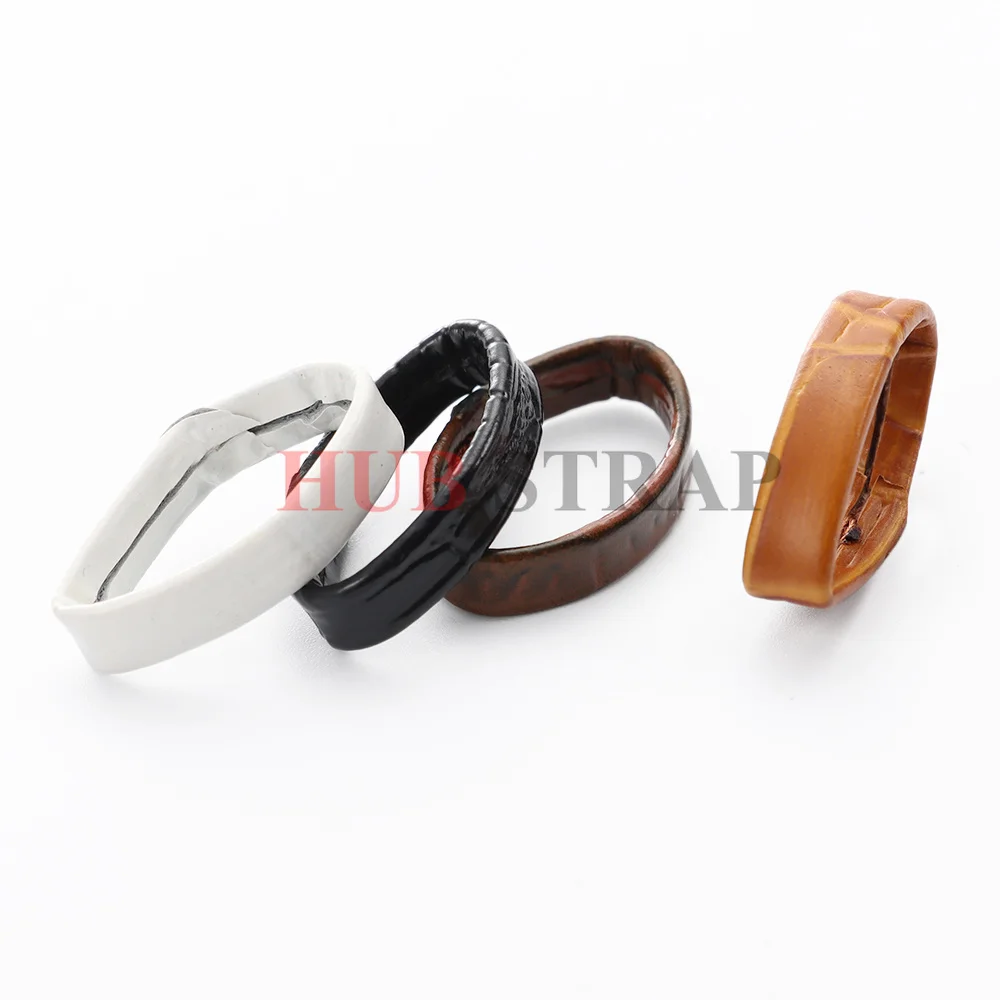 10pcs Genuine Leather Watchband Keeper Ring Hoop Loop Black Brown Coffee Watch Strap Holder Retainer Replacement